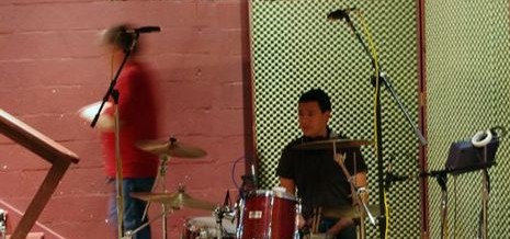 In the Studio – Esteban Recording Drums